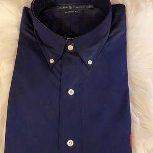 New Ralph Lauren dress shirt size large classic fit- Navy